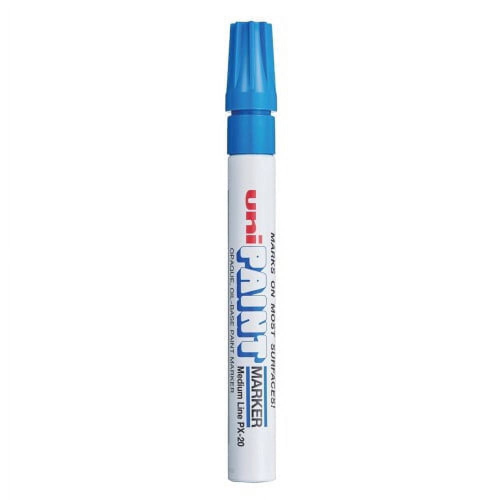 4Pack uni Paint Permanent Marker, Medium Bullet Tip, Blue (63603)