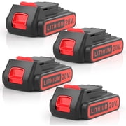 4Packs 20V Max 3600mAh Battery Replace for Black Decker 20V Battery 20 Volt Lithium LBX4020 LBXR20
