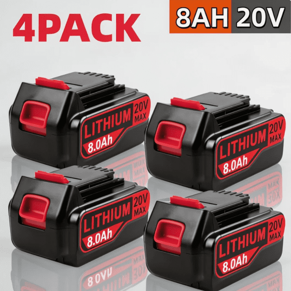 4Packs LB2X4020 20V 5.0Ah Battery Replacement for B&D 20Volt, Compatible with LBXR20 LB20 LBX20 LBXR2020 LBX4020 LB2X4020-OPE LBXR20-OPE LBX4020 Cordless Power Tools