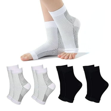 4Pairs/6Pairs Neuropathy Socks for Women and Men, Soothe Socks for Neuropathy Pain, Toeless Compression Ankle Socks, Ankle Brace Plantar Fasciitis Relief