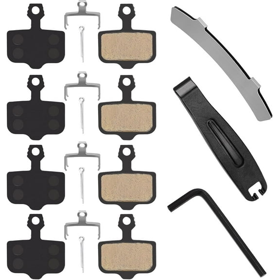 4Pairs Bike Disc Brake Pads, Compatible for Sram Brake Pads Avid Elixir E1 E3 E5