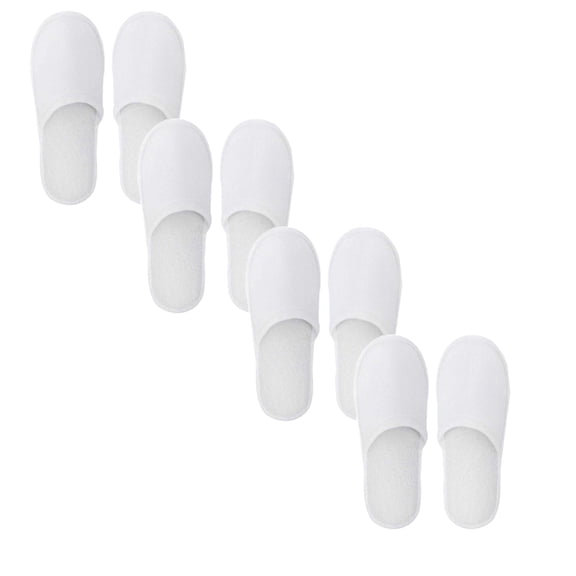 4Pairs Disposable Slippers for Guests,Bulk Slippers For Hotel,Spa,Travel,Shoeless Home,SPA Plush Slipper,Disposable Hotel Bath Slippers,White Non-Slip Washable Slipper Fit Size for Men & Women,White