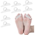 thumbnail image 1 of 4Pairs Gel Hammer Toe Crest Cushions, Corrector Crests Relieve Foot Pain, Pressure, Discomfort, One Loop Design Hammertoe Gel Support Pads, Flexible Silicone Comfor (White), 1 of 7