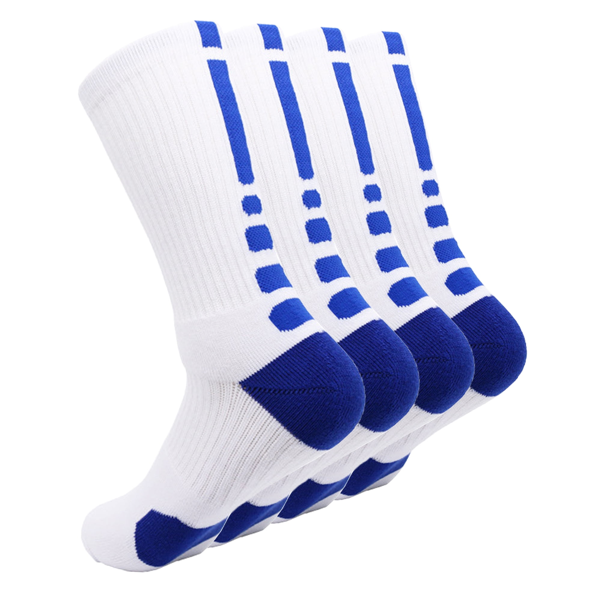 4Pairs Men's Elite Sports Socks Athletic Crew Socks Mid-calf Boys