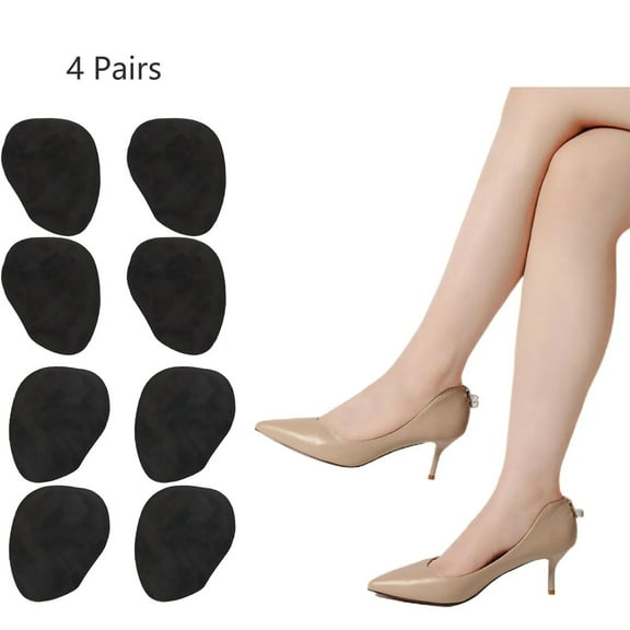 4Pairs SkyAuks Metatarsal Pads Women, Ball of Foot Cushions for Women, High Heel Cushion Inserts Pads, Non-Slip Foot Non-Slip Mat Massage Cushion Forefoot Pad, Black
