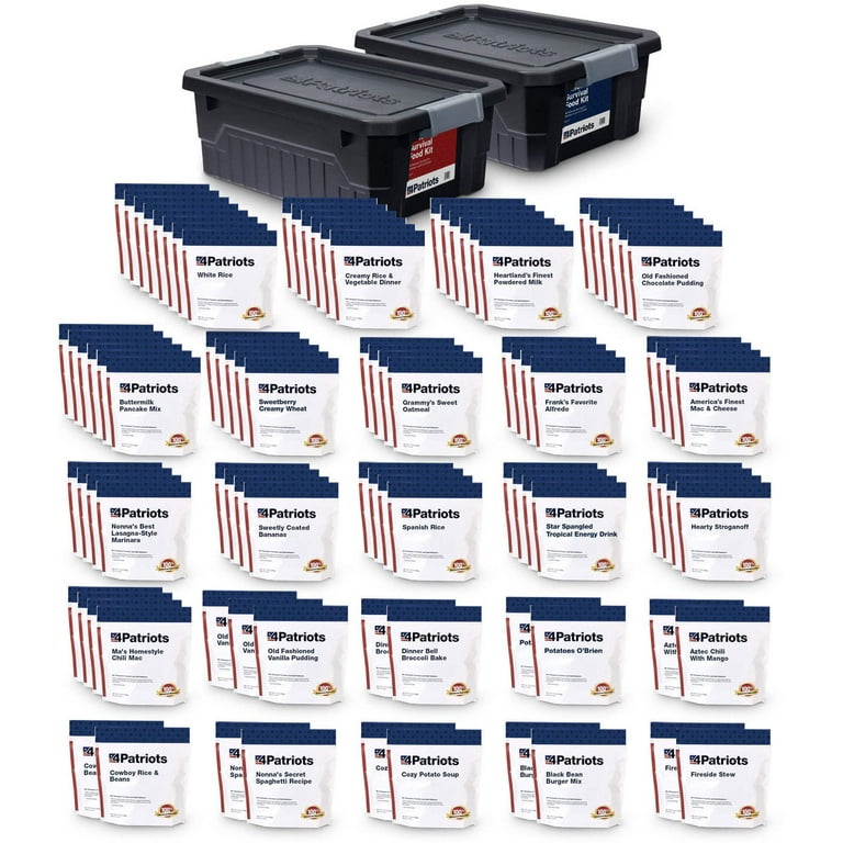 4Patriots: 3-Month Survival Kit - Freeze Dried Food - 688 Servings
