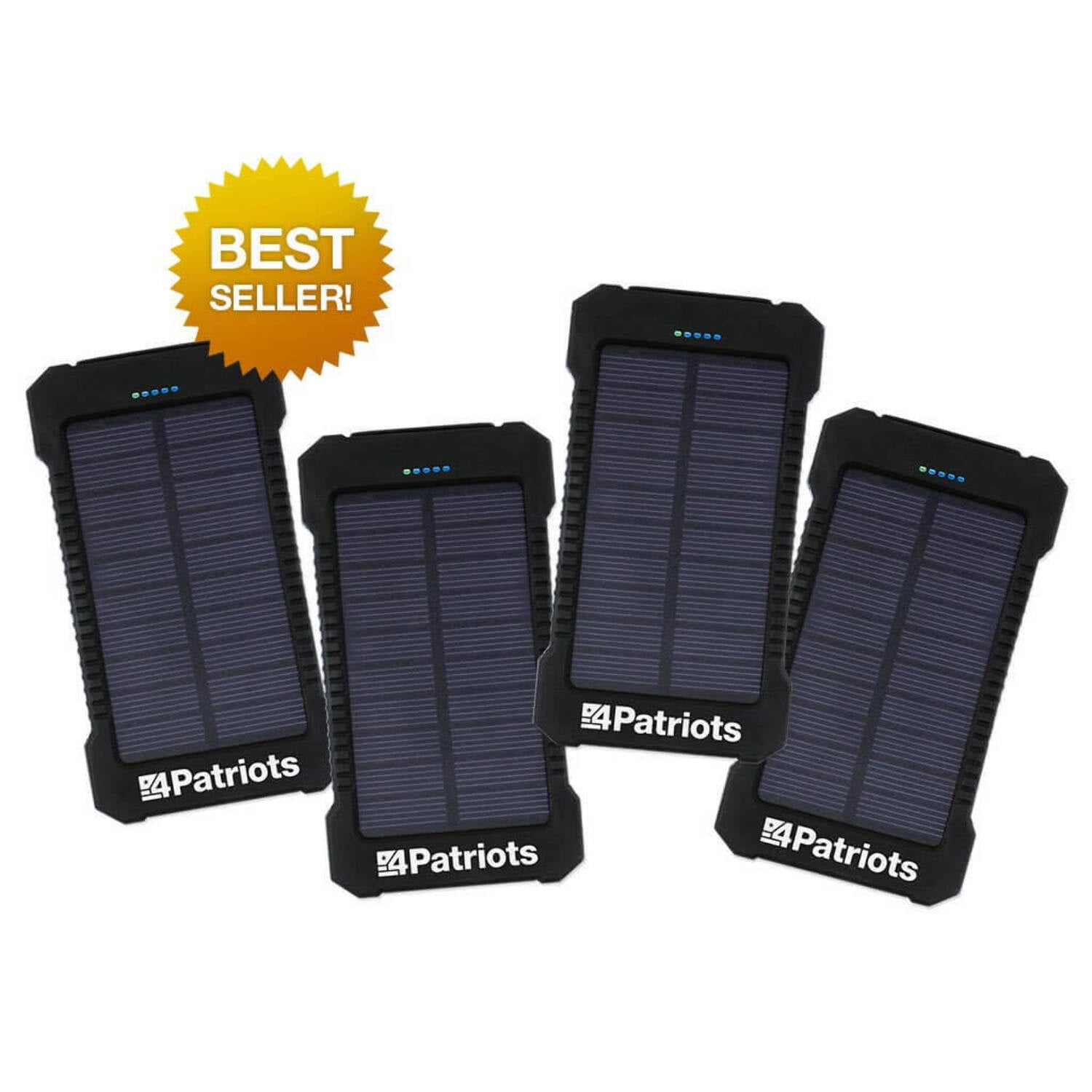 4Patriots 4Pack Outdoor Power Cell Bundle Solar Light Source, 8