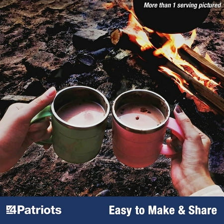 4Patriots Bugle Boy Survival Cocoa Kit, 70 Servings of Hot Chocolate, Emergency Food Designed for 25-Year Shelf Life
