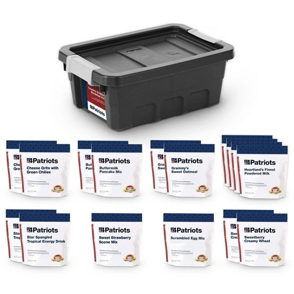 4Patriots Country Griddle Breakfast Kit – 25-Year Shelf Life for Long-Term Storage, 8 Recipes and 148 Servings