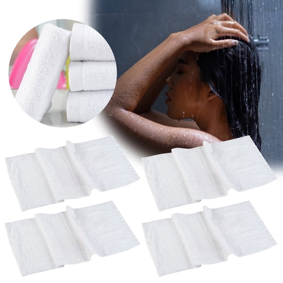 4Pc (80G 14 Count 80% Cotton 33 * 72) Hotel Towel D H Polyester Towel Color:D Material:Cotton