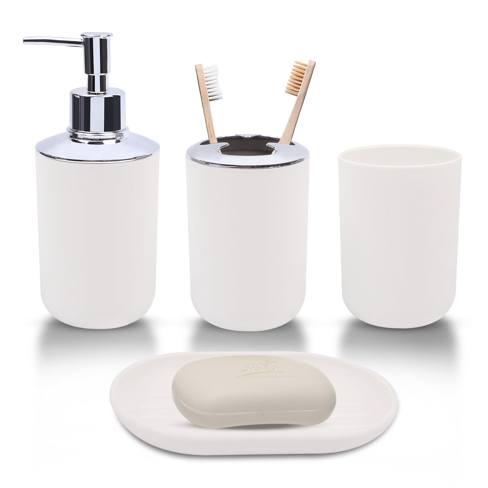 Soap Dispenser And Toothbrush Holder