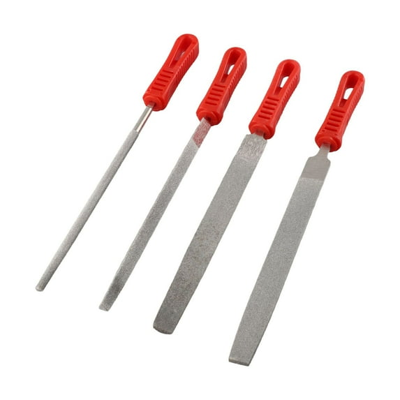 4Pc Diamond Files for Metal Jeweler Stone Polishing Wood Carving Craft Hand Tools 1Set