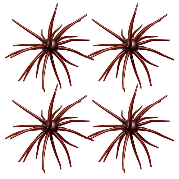 4Pc Dice Bait, Fuzzy Baits for Bass Fishing, Floating TPR Swimbait with Reflective Stars,Tentacle Creature Lure, Sea Urchin Bait Soft Plastic Baits, Wacky/Neko Rig and Finesse, Slow Sinking