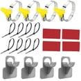 thumbnail image 1 of 4Pc Gray Pool Hose Support Brackets With Hose Clamps, Adjustable Stainless Steel Clamps With Grips, Wall-Mounted Storage Holders For Above Ground Inground Pools, Pool, 1 of 6