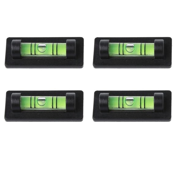 4Pc Magnetic Bubble Level With Magnetic Base Small Portable Leveling Tool For Rv Tripod Protractor Tubular Spirit Level Black + Green 4.7X1.8Cm 4-Pack