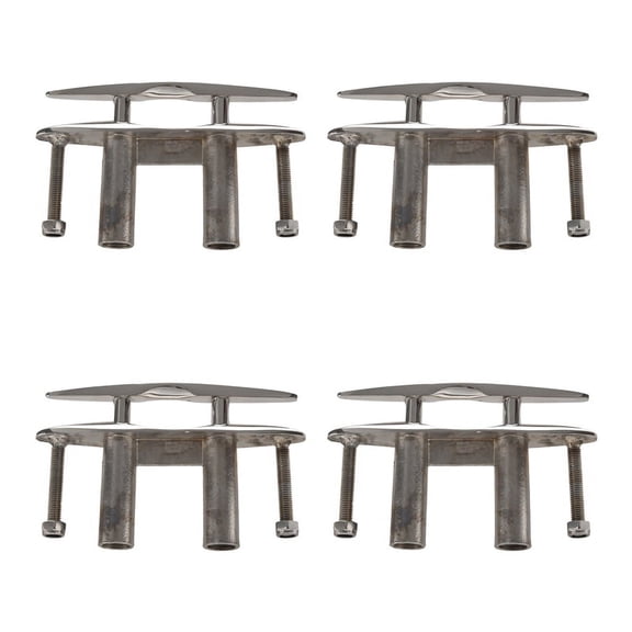 4Pc Marine 316 Stainless Steel Boat Pull Up Mount Lift Cleat Bolts Yacht Boats Accessories 6 Inch