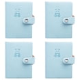 thumbnail image 1 of 4Pc Mini Panda Embossed PU Leather Notebook,A7 Pastel Snap Button Purse Size Pocket Journal, Compact Lined Small Notepad, Lightweight Portable Travel Pocket Notebook for Daily On-the-go Record, 1 of 5