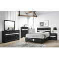 thumbnail image 1 of Esofastore Modern Queen Bedroom Furniture Set, 4-Piece, Black Finish, 1 of 3