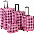 thumbnail image 1 of 4Pc Pinkdot Luggage Set, 1 of 1