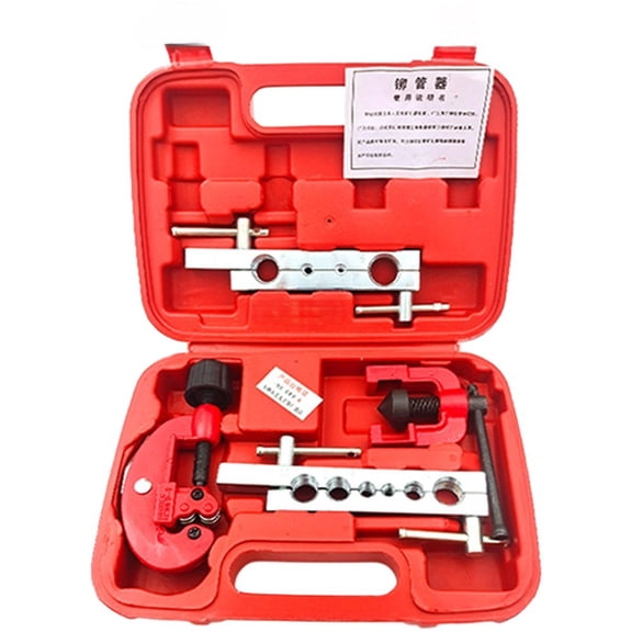 4Pc Pipe Riveter Set 3-19mm HVAC Copper Aluminum Tube Expander Flaring Tool With Alloy Steel Blades And Cast Iron Body For Auto Repair