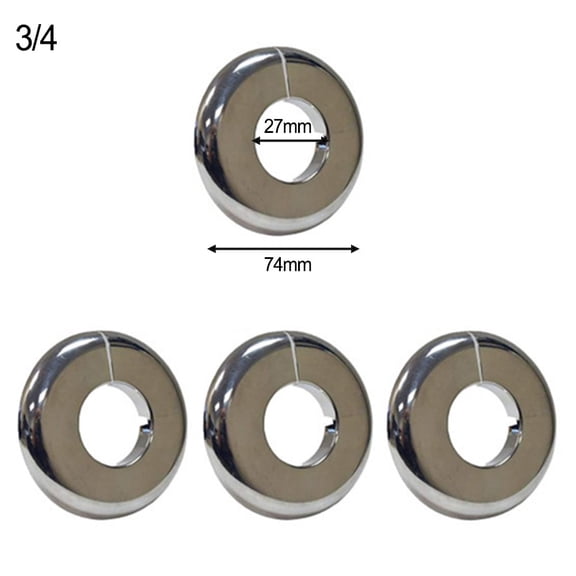 4Pc Radiator Pipe Cover Collar 3/8” 1/2” 3/4” Hole, Slide Over Existing Pipe