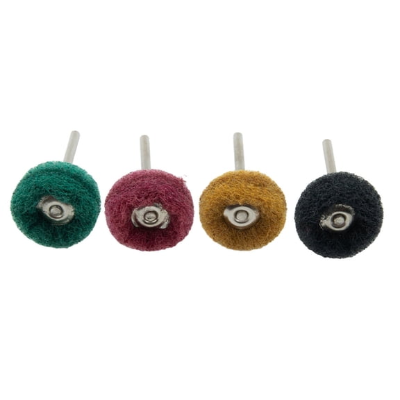 4Pc Set Abrasive Wheel Nylon Buffing Brush Grinding Wheel Rotary Tool 3Mm Shank