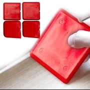 4Pc Silicone Caulking Tool Kit, Caulk Remover Tool, Grout Removal Scraper Set, Sealant Smoothing Finishing Tool, Portable Sealant Scraper for Kitchen Bathroom Floor Window Sealant Sealing Sink