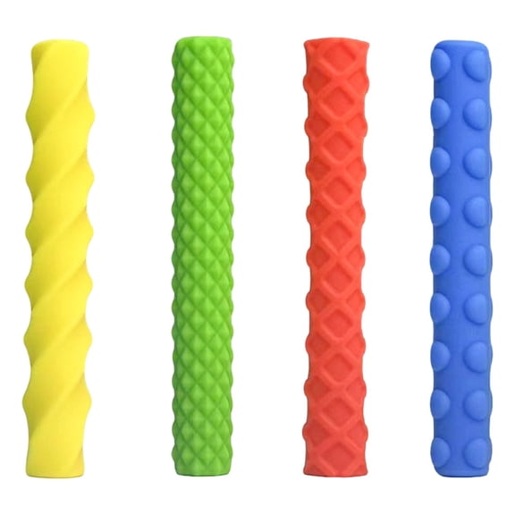 4Pc Soft Silicone Pen Grips, Ergonomic Non-Slip Writing Grips, Comfortable Anti-Fatigue Pen Grip Covers, Handwriting Comfort Aids, Anti-Slip Pen Holders for All Standard Pens, Pencils and Markers