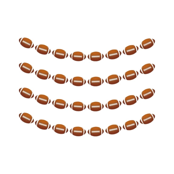 4Pc Sports Ball Themed Party Decorations, Football Basketball Softball Rugby Super Bowl Party Banner Pennants, Party Supplies For Fans, Game Day Decor, Indoor Outdoor Events