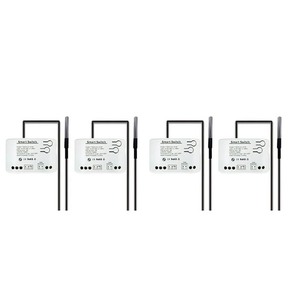 4Pc Tuya Smart Switch with Temperature Sensor Passive Dry Contact Relay Work with Home Assistant AC85-250V