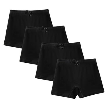4Pc Underwear Solid Color Boxer Shorts For Girls Girls' Solid Color Underwear - 4-Pack Cotton Boxer Shorts for Toddlers
