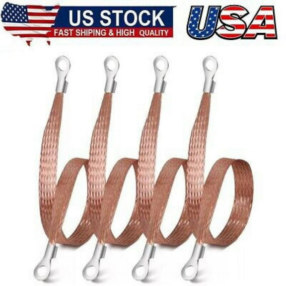 4Pc Universal Automotive Ground Strap,Professional Vehicle Grounding Strap Cable