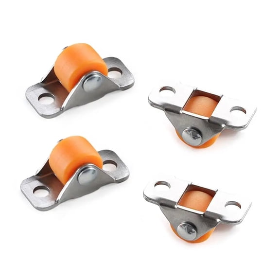 4Pcs 0.5Inch Universal Furniture Caster Rubber Straight Wheel Silent Directional Casters Concealed Furniture Casters Hardware ,Reliable