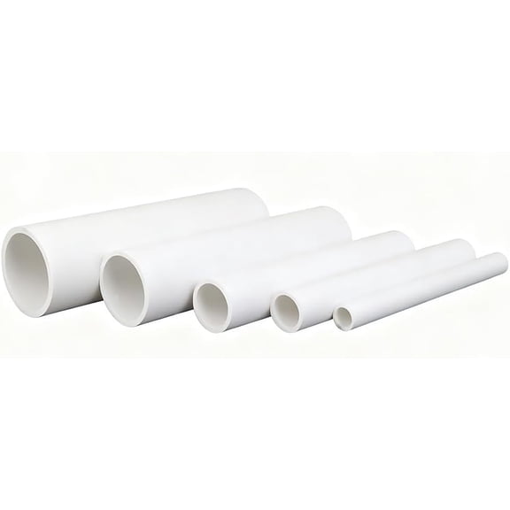 4Pcs 1-1/2 Inch Outside Diameter 17" Long PVC PipesWhite Sch40 Industrial PVC Pipes for Garden, Farm, Greenhouse, DIY Projects [1-1/2" x 17"L]