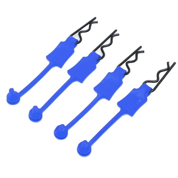 4Pcs 1/10 RC Car Clips Pins Universal Car Shell Bolt Latch Clip Replacement Model Car Shell AccessoryDark Blue