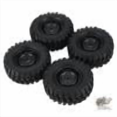 4Pcs 1/10 Rc Crawler Car Beadlock Wheel Tires For Axial Novelty Toy (110mm)
