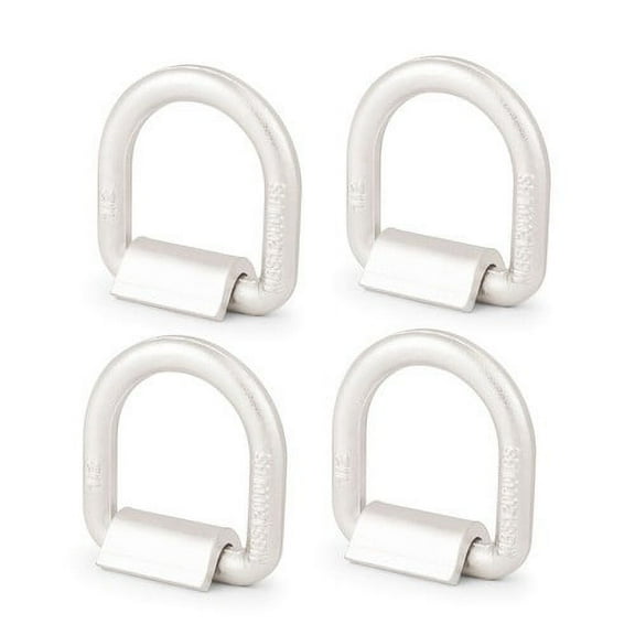4Pcs 1/2 inch Heavy Duty Weld-On Forged Steel D Ring Trailer Truck 12,000lbs