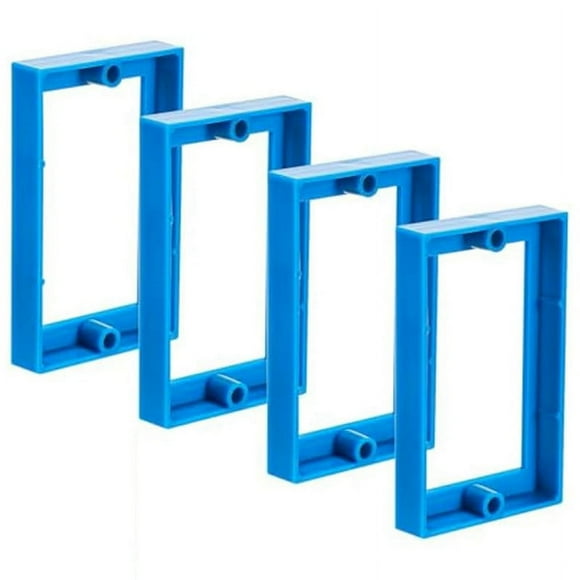 4Pcs 1/2Inch Single Gang Outlet Box Extender,Electrical Outlet Extender Receptacle Extender Outlet Extension Box Blue