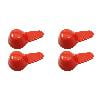4Pcs 1/4 Cup Scoop - Korean Short Handle Measuring Spoons, Scale Design Coffee Measure Spoon, Food-Grade Plastic Scoop for Dry & Liquid Ingredients (Red)