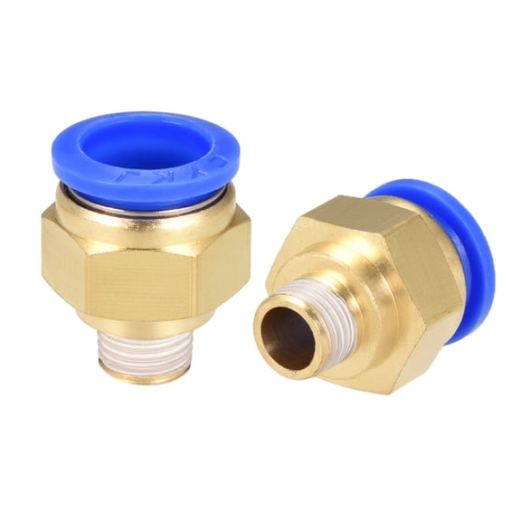 4Pcs 1/4" G Male Straight Thread 16mm Push In Joint Connector Quick Fitting