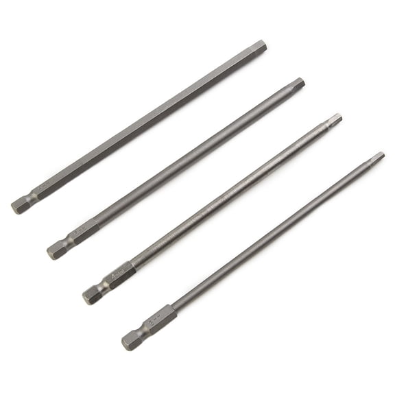 4Pcs 1/4 Hex Shank Magnetic Head Screw Driver 150Mm Screwdriver Bits 3/4/5/6Mm