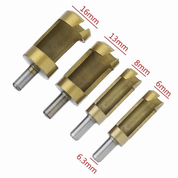 4Pcs 1/4" Rod for Titanium Barrel Plug Drill Cutter Cork SpikeH01e SawWood Too