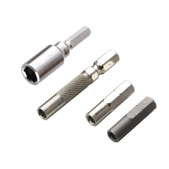 4Pcs 1/4" to 4 mm Bit Adapter for Hexagonal Shank Bit 6.35mm and 4mm Size Precisions Screwdriver Bits Holder