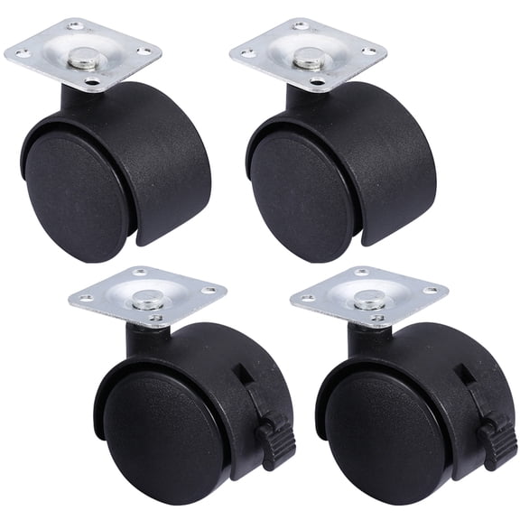 4Pcs 1.5 Inch Caster Wheels Removable Smoothly Nylon Strong Load Bearing Furniture Wheels Household Supplies