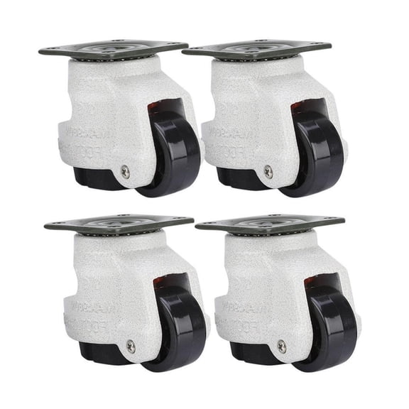 4Pcs 1.5" Retractable Leveling Casters Industrial Machine Swivel Caster Castor Wheel For Office Chair Trolley 330lbs Capacity