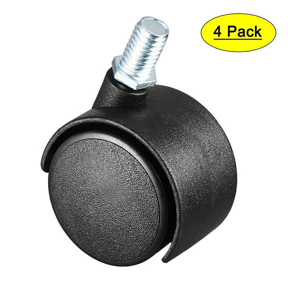 4Pcs 1.5 inch Swivel Caster Wheels M8 x 13mm Threaded Stem 33lb Capacity