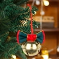 thumbnail image 1 of 4Pcs 1.77Inch Christmas Jingle Bell Ornaments with Glittery Bows, Gold Metal Bell Hanging Decorations Set for Christmas Tree, Festive Home and Party Decorations, 1 of 5
