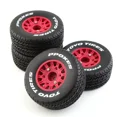 thumbnail image 1 of 4Pcs 1/8 1/10 Short Course Truck Tire Tyre Wheel Set Fits for Traxxas Slash VKAR 10SC, 1 of 2