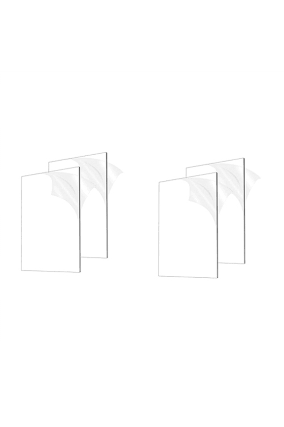 4Pcs 1/8In Thick (3mm) Acrylic Sheets, Clear Cast Plexiglass 8x12In for Signs DIY Display Projects, Craft, Photo Frames