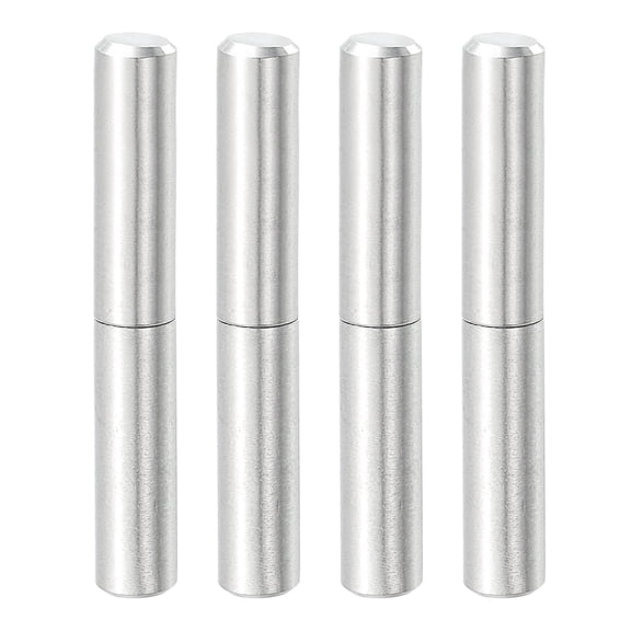 4Pcs 1-9/16" x 1/4" (LxD) Weld on Barrel Hinge for Metal Gate, Silver